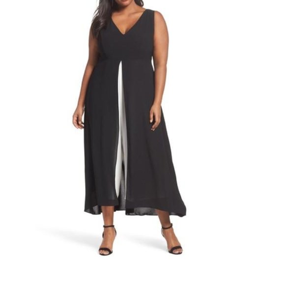 adrianna papell colorblock jumpsuit